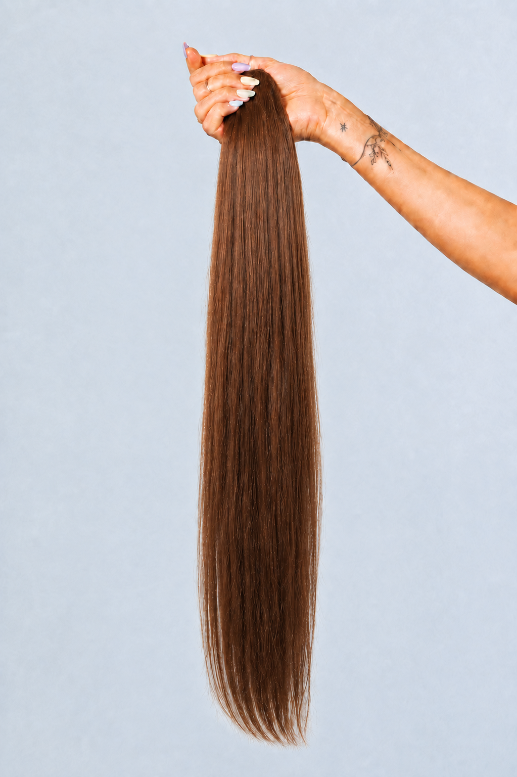 05 chestnut — genius weft, hand held, pale blue seamless