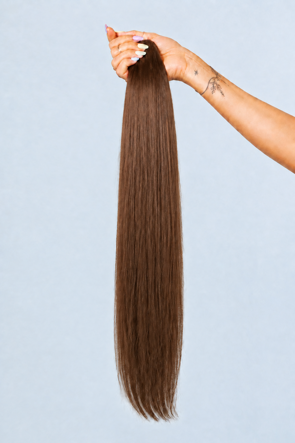 08 golden brown — genius weft, hand held, pale blue seamless